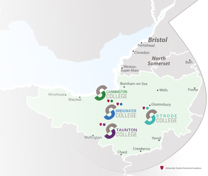 UCS College Group locations across Somerset
